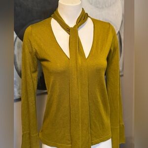 Massimo Dutti Mustard Knit Top
